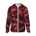 thumbnail image 1 of Sigee Red Line Print UPF50+ Men's Sun Protection Hoodie Shirt SPF UV Shirt Long Sleeve Fishing Outdoor Lightweight, S-3XL, 1 of 9