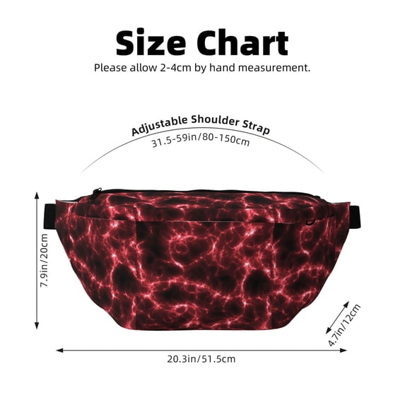 Sigee Red Line for Multi-functional Belt Bag for Men and Women With Adjustable Strap For Travel Running Hiking