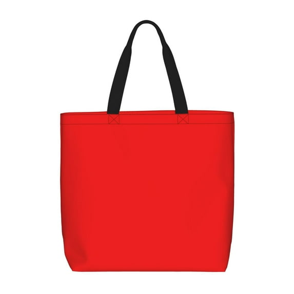 Sigee Red Print Large Capacity Zippered Tote Bag - Durable, Stylish and Versatile for Everyday Use