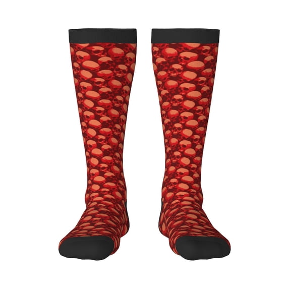 Sigee Red Skulls 1 for Socks for Men Women Socks Stocking Compression Socks