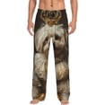 thumbnail image 1 of Sigee Regal Dog In Royal Attire print Men's Pajama Pants Lounge Sleep Bottoms with Elastic Waistband and Pockets-Large, 1 of 6