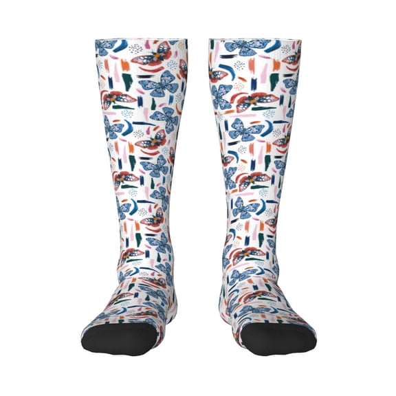 Sigee Retro Butterfly for Socks for Men Women Gifts for Him Boyfriend Teenage Boys Stocking Stuffers