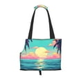 Sigee Retro Palm Beach Sunset for Pet Carrier Bag for Puppy with