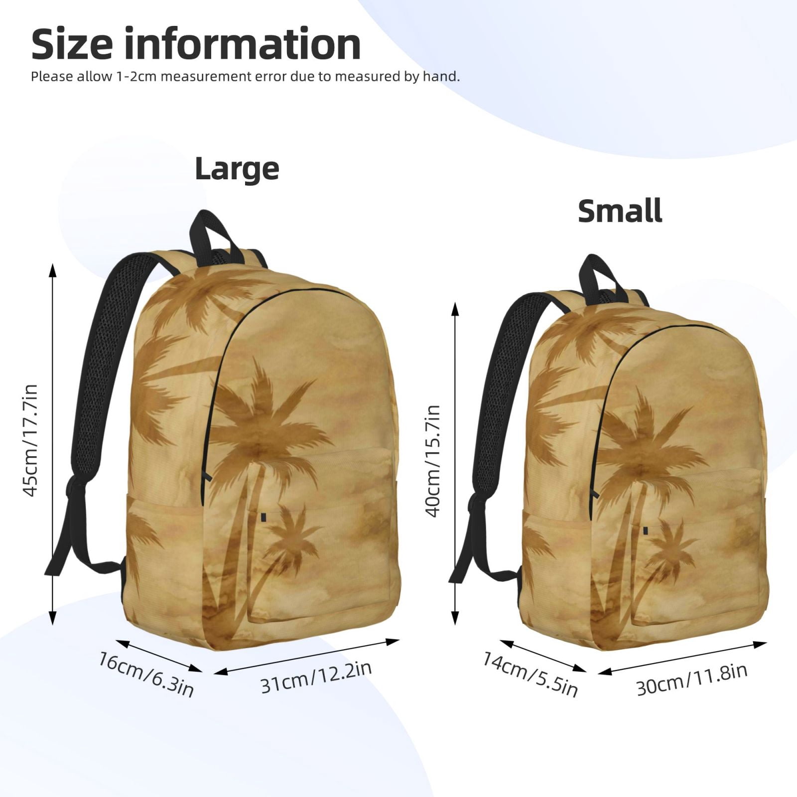 Sigee Retro Palm Tree for Canvas Large Capacity Laptop Backpack for Men ...