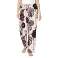 thumbnail image 1 of Sigee Retro Red Black Roses Print Women's Soft Pajama Pants - Breathable and Comfortable Lounge Sleep Bottoms with Elastic Waistband and Pockets-XX-Large, 1 of 9