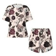 thumbnail image 1 of Sigee Retro Red Black Roses for Sleepwear Casual Pjs with Pockets Women's Pajamas Sets Shorts 2 Piece Short Sleeve Lounge Sets Medium, 1 of 1