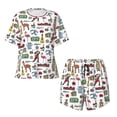 thumbnail image 1 of Sigee Retro Style for Sleepwear Casual Pjs with Pockets Women's Pajamas Sets Shorts 2 Piece Short Sleeve Lounge Sets XX-Large, 1 of 1