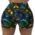 thumbnail image 1 of Sigee Retro Truck Print Women's High Waist Workout Shorts - Squat Proof, Tummy Control, Yoga and Gym Activewear-Large, 1 of 9