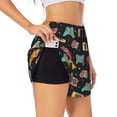 thumbnail image 1 of Sigee Retro Video Game for Women's Athletic Shorts High Waisted Running Shorts Pocket Sporty Short Gym Elastic Workout Shorts, 1 of 9