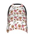 thumbnail image 1 of Sigee Rose Flowers Print Multi-use Stretchy Baby Car Seat Cover - Nursing Breastfeeding Canopy, Infant Stroller and High Chair Cover, 1 of 9