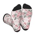 thumbnail image 1 of Sigee Rose Flowers for Contrast Design Crew Soft Moisture-Wicking Socks Crew Casual Athletic Stretchy Loose Socks, 1 of 7