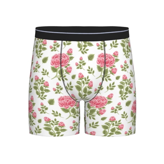 Sigee Rose Flowers for Men's Boxer Briefs,Moisture Wicking and Breathable XX-Large