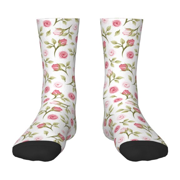 Sigee Rose Flowers for Premium Children's Socks Unisex School Kids Boys Girls,Soft and Comfy Kids' Socks