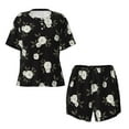 thumbnail image 1 of Sigee Rose Flowers for Sleepwear Casual Pjs with Pockets Women's Pajamas Sets Shorts 2 Piece Short Sleeve Lounge Sets XX-Large, 1 of 9