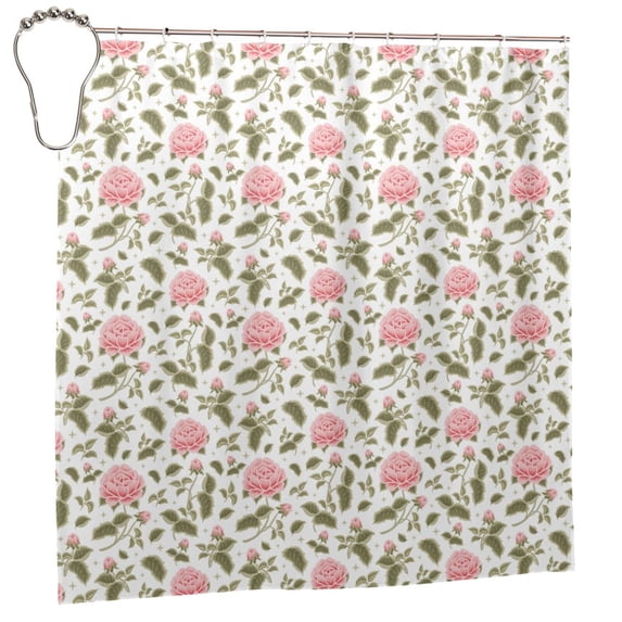 Sigee Rose Flowers for Waterproof Fabric Shower Curtain 72" W x 72" H for Bathroom Shower Curtain