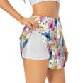 thumbnail image 1 of Sigee Rose Flowers for Women's Athletic Shorts High Waisted Running Shorts Pocket Sporty Short Gym Elastic Workout ShortsLarge, 1 of 1