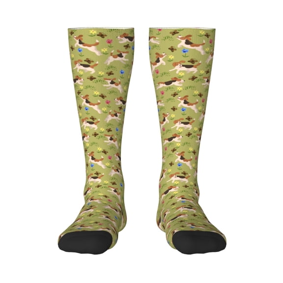 Sigee Running Beagle for Socks for Men Women Gifts for Him Boyfriend Teenage Boys Stocking Stuffers