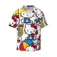 thumbnail image 1 of Sigee Sanrio Bq for Men's Casual Short Sleeve Button Down Shirts Men's Shirts Summer XX-Large, 1 of 7