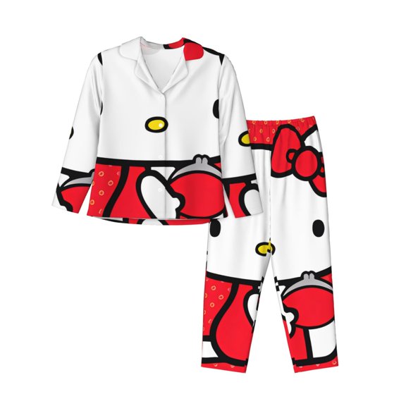 Sigee Sanrio Cr for Women's Pajama Sets Long-Sleeved Pjs Sets for Women 2 piece Sleepwear Small