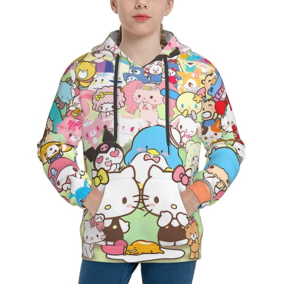 Sigee Sanrio M for Boys and Girls Youth Hoodie Kids Clothes Boys' Fashion Sweatshirts Large