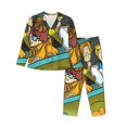 thumbnail image 1 of Sigee Scooby-Doo Aw for Women's Pajama Sets Long-Sleeved Pjs Sets for Women 2 piece Sleepwear Medium, 1 of 6
