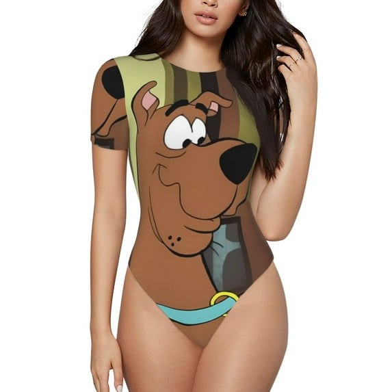 Sigee Scooby-Doo Ax for Bodysuits for Womens Round Neck Short Sleeves Onesie Womens Jumpsuits Small