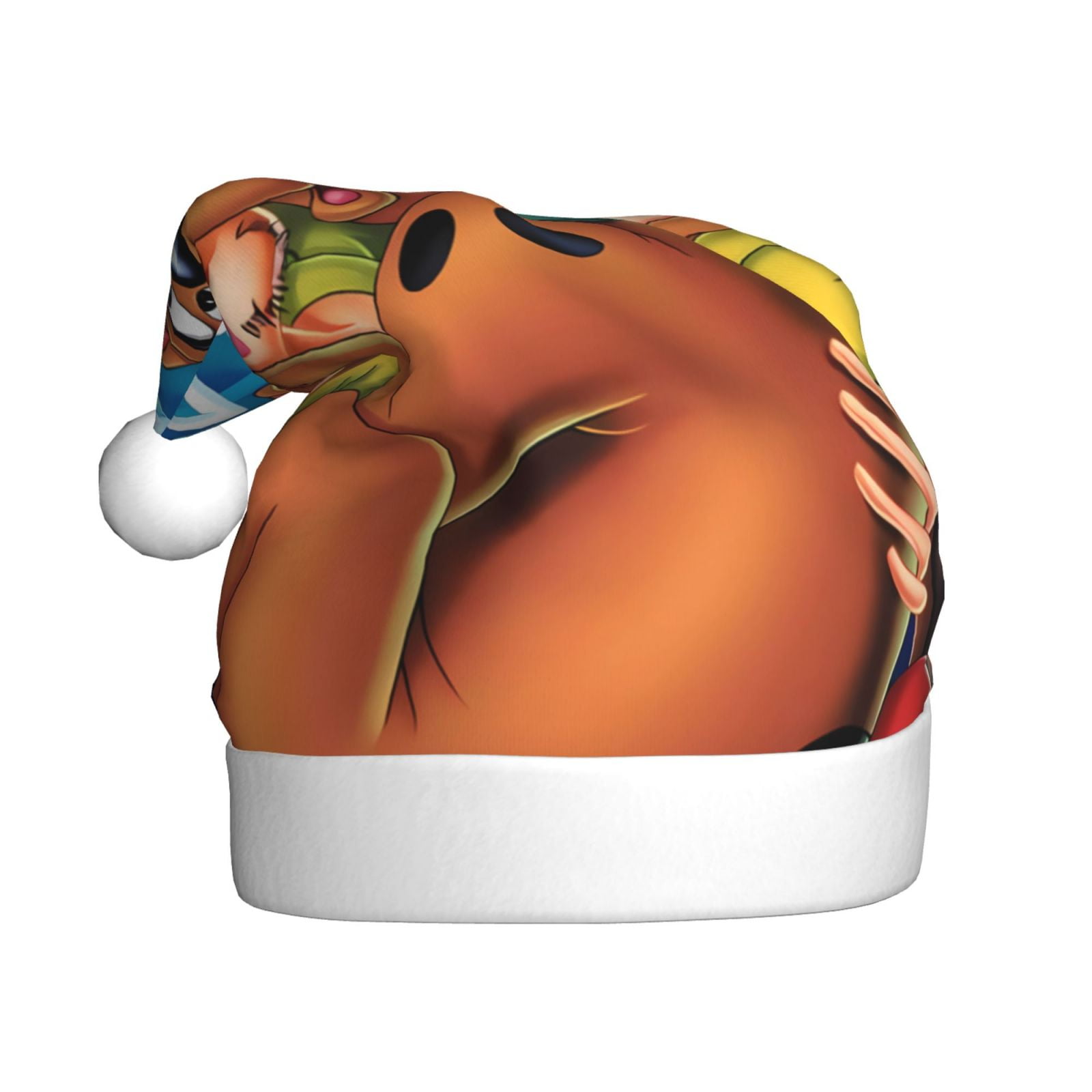 Sigee Scooby-Doo Bg for Christmas Hat Adult - Santa Hat for Women and Men for Christmas New Year Festive Holiday Party