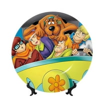 Sigee Scooby-Doo Bm for Bone China Decorative Plate with Stand Decorative Plate for Display Decorative Plates for Home Kitchen Bedroom 6-10inch -6in