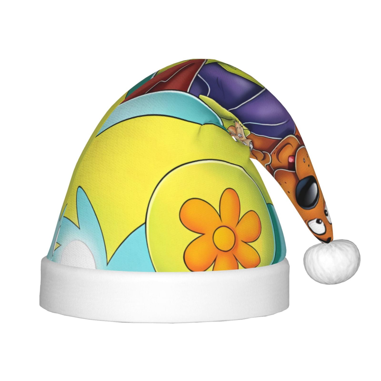 Sigee Scooby-Doo Bm for Kid Santa Hat Toddler Christmas Hat Soft Plush Xmas Santa Hat Unisex for Christmas New Year Festive Holiday Party Supplies