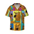 Sigee ScoobyDoo Cd for Men's Casual Short Sleeve Button Down Shirts