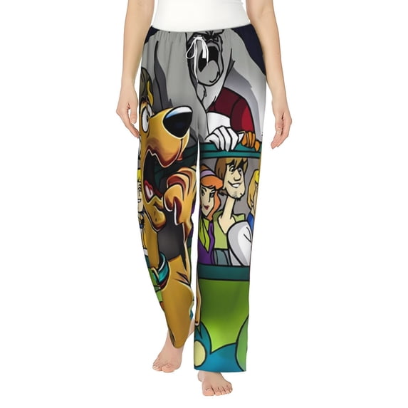 Sigee Scooby-Doo Cf Print Women's Soft Pajama Pants - Breathable and Comfortable Lounge Sleep Bottoms with Elastic Waistband and Pockets-Large