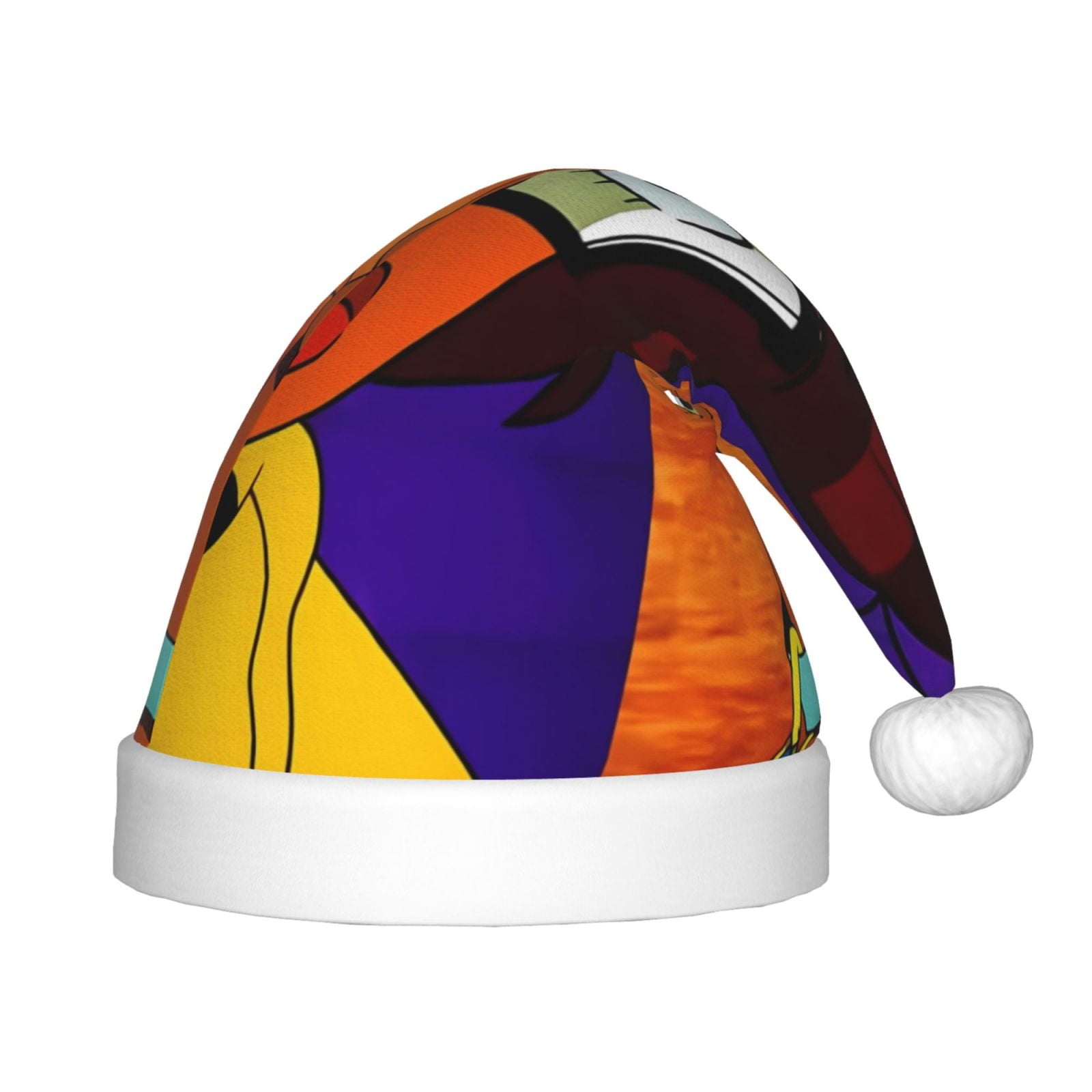 Sigee Scooby-Doo Cg for Kid Santa Hat Toddler Christmas Hat Soft Plush Xmas Santa Hat Unisex for Christmas New Year Festive Holiday Party Supplies