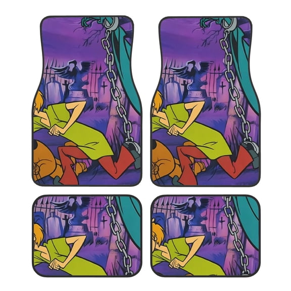 Sigee Scooby-Doo H for All 4-Piece Floor Mats, All-Weather Car Mats Universal Fit Floor Mats for Cars for SUV, Vans, Sedans, Trucks