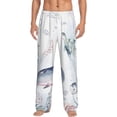 thumbnail image 1 of Sigee Sea Animals Print Men's Pajama Pants - Soft Lounge Sleep Bottoms with Elastic Waistband and Pockets-XX-Large, 1 of 9