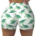 thumbnail image 1 of Sigee Sea Turtle Print Women's High Waist Workout Shorts - Squat Proof, Tummy Control, Yoga and Gym Activewear-X-Large, 1 of 9