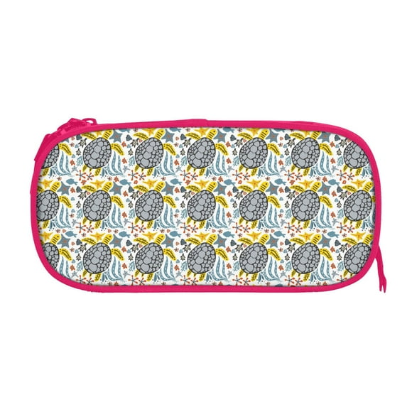 Sigee Sea Turtle for Portable Pencil Pouch with Zipper for Students, Artists, and Office Use