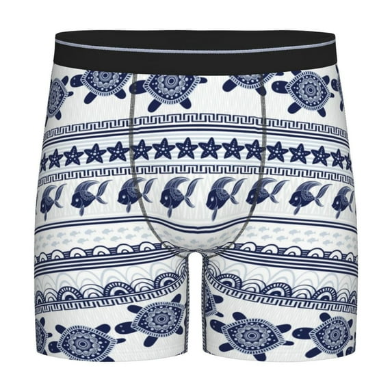 Sigee Sea Underwater Turtles for Men's Boxer Briefs,Moisture Wicking and Breathable Medium