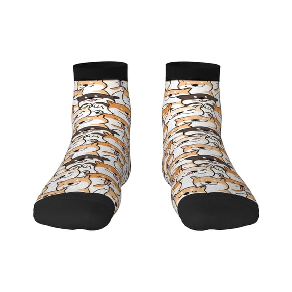 Sigee Shiba Inu Dog for Crew Soft Moisture-wicking Socks ,Cushion Moisture Wicking Boot Socks for Men and Women