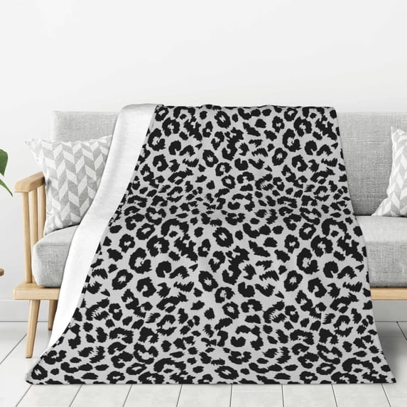 Sigee Similar To Leopard Print for Flannel Blanket - Ultra-Soft, Warm and Cozy, Perfect for Couch, Bed, or Travel-40"x30"