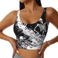 thumbnail image 1 of Sigee Skeleton Wave Artwork for Womens' Sports Vest with Performance Stretch and Quick Dry Fabric, High Elasticity Running Bra Workout Crop Tank Tops-Large, 1 of 8