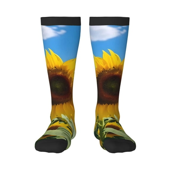 Sigee Sky Golden Sunflower Field B for Socks for Men Women Socks Stocking Compression Socks