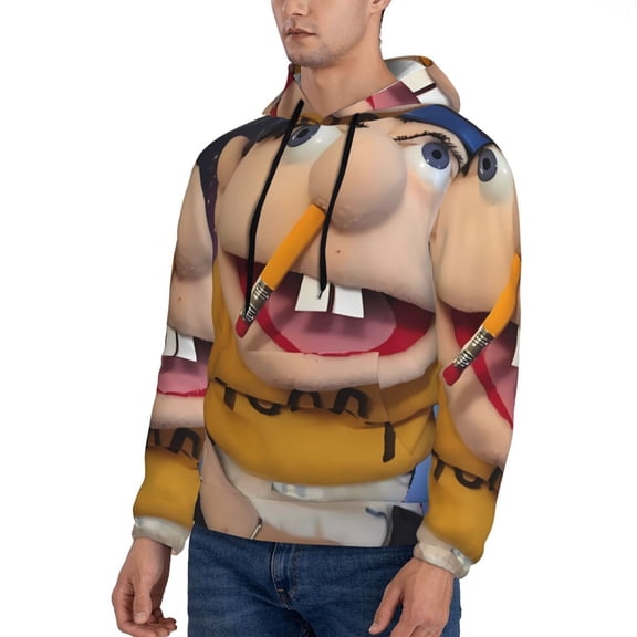 Sigee Sml Jeffy E for Men's Pullover Hoodie Sweatshirts Adult Casual Long Sleeve Sweatshirts ,Sizes S-4XL,Medium