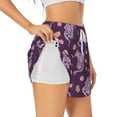 thumbnail image 1 of Sigee Snake And Flower for Women's Athletic Shorts High Waisted Running Shorts Pocket Sporty Short Gym Elastic Workout ShortsLarge, 1 of 9