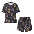 thumbnail image 1 of Sigee Snake Sleep for Sleepwear Casual Pjs with Pockets Women's Pajamas Sets Shorts 2 Piece Short Sleeve Lounge Sets 3X-Large, 1 of 9
