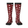 thumbnail image 1 of Sigee Snowflake red plaid for Socks for Men Women Socks Stocking Compression Socks, 1 of 6