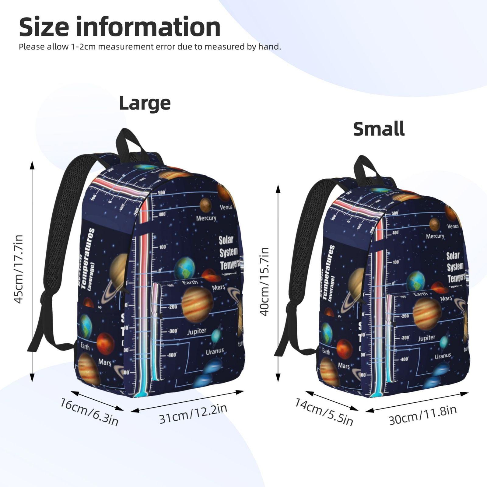 Sigee Solar System for Canvas Large Capacity Laptop Backpack for Men ...