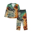 thumbnail image 1 of Sigee Space Adventurer Cat for Women’s Pajama Sets Long-Sleeved Pjs Sets for Women 2 piece Sleepwear-X-Large, 1 of 7