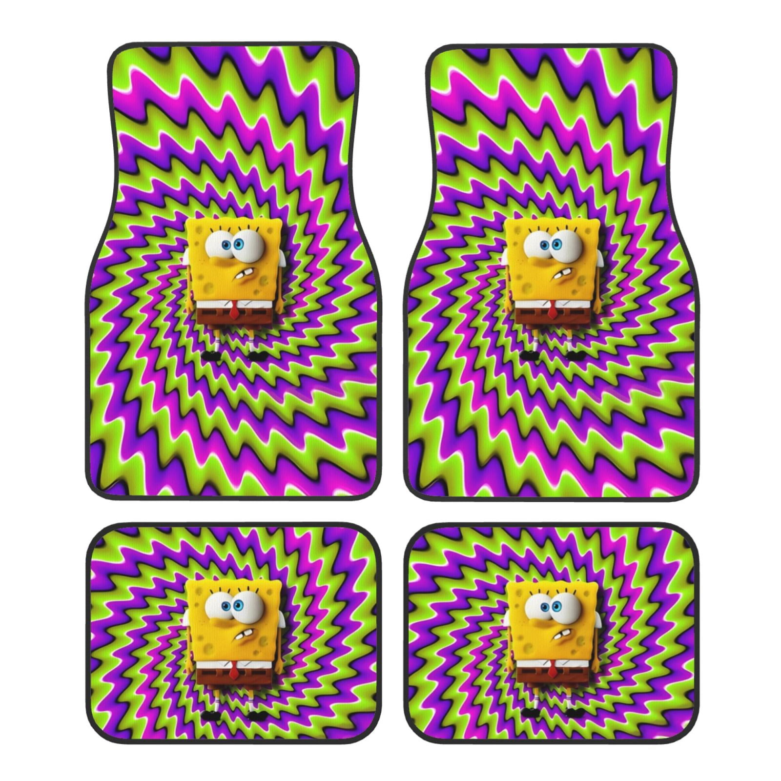 Sigee SpongeBob SquarePants As for All 4Piece Floor Mats, AllWeather Car Mats Universal Fit