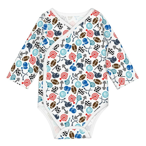 Sigee Sport Items for Baby Unisex Baby Cotton Long-Sleeve Bodysuits Soft Cotton, Breathable-18 Months