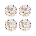 thumbnail image 1 of Sigee Spring Flowers Birds for Water-Resistant, Heat-Resistant, Non-Slip Leather Coasters Set, Ideal for Coffee Table, Office, Bar, Home Decor-Round Shape, 1 of 6